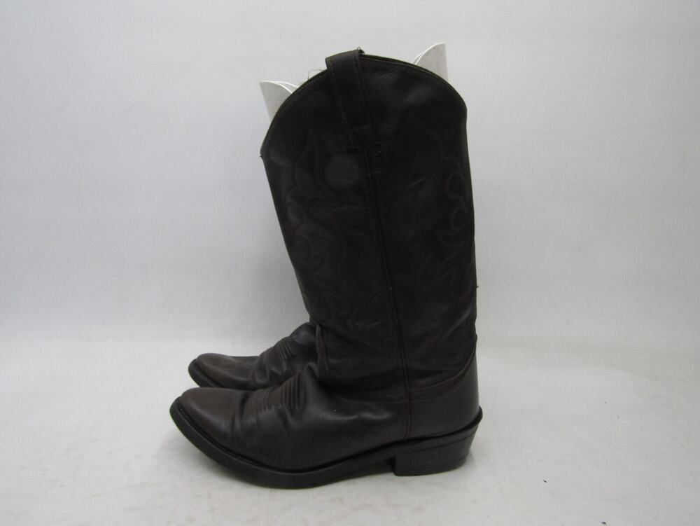 Old West Mens Size 10 D Brown Leather Cowboy Western Boots